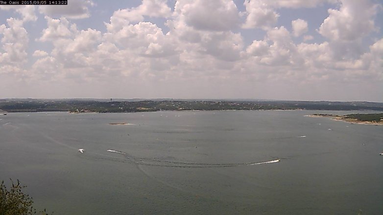 Lake Travis webcam, September 5, 2015 1:20 PM CT