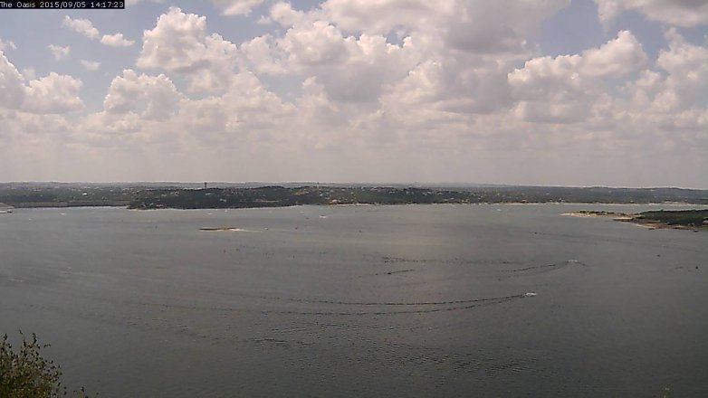 Lake Travis webcam, September 5, 2015 1:25 PM CT