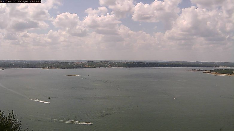 Lake Travis webcam, September 5, 2015 1:30 PM CT
