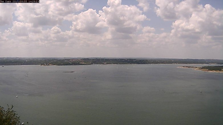 Lake Travis webcam, September 5, 2015 1:35 PM CT
