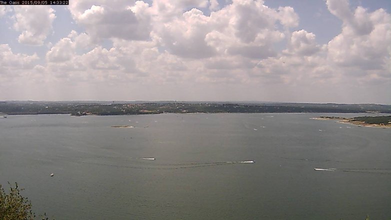 Lake Travis webcam, September 5, 2015 1:40 PM CT