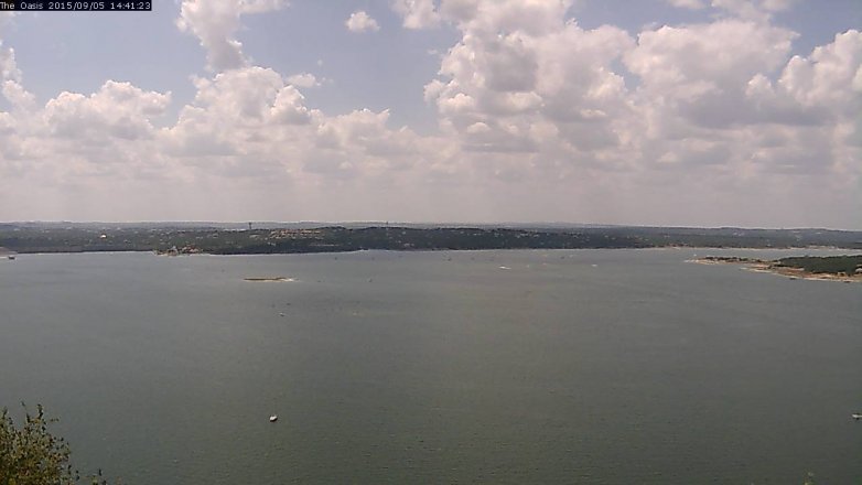 Lake Travis webcam, September 5, 2015 1:50 PM CT