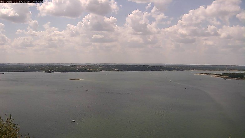 Lake Travis webcam, September 5, 2015 2:00 PM CT