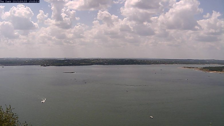 Lake Travis webcam, September 5, 2015 2:10 PM CT