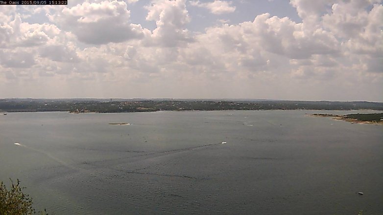 Lake Travis webcam, September 5, 2015 2:20 PM CT