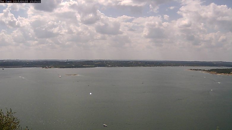 Lake Travis webcam, September 5, 2015 2:30 PM CT