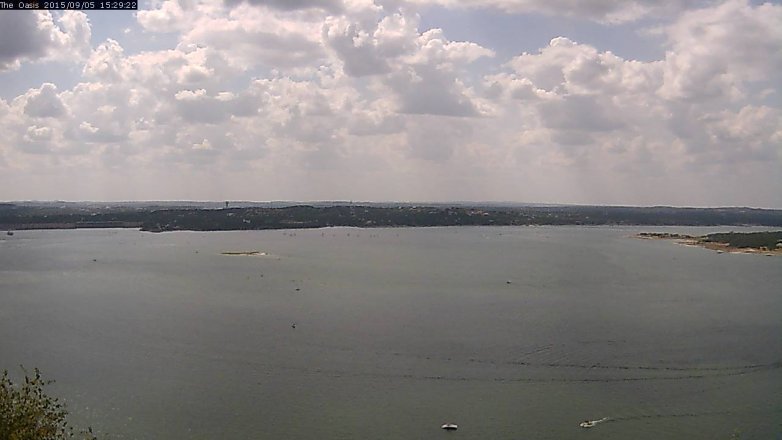 Lake Travis webcam, September 5, 2015 2:35 PM CT