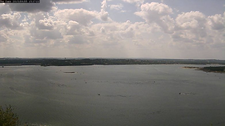 Lake Travis webcam, September 5, 2015 2:45 PM CT