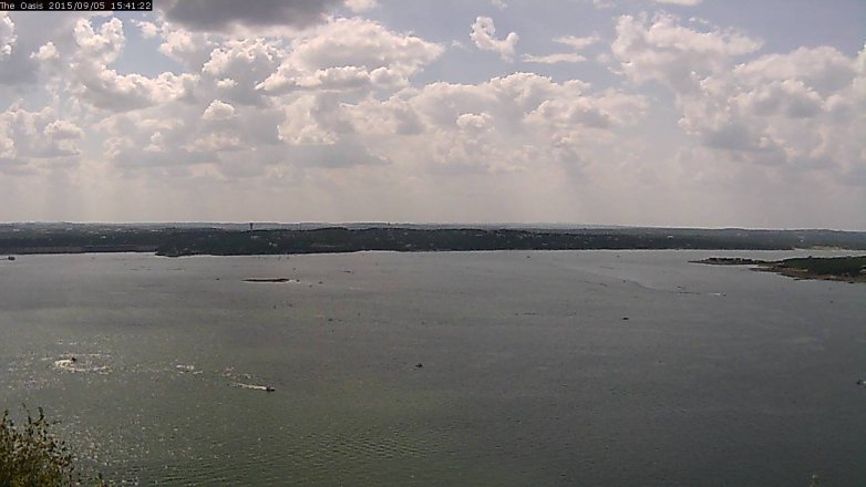 Lake Travis webcam, September 5, 2015 2:50 PM CT