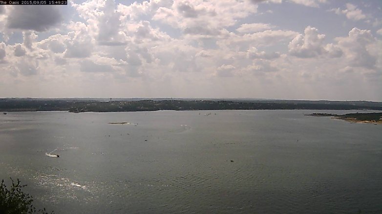 Lake Travis webcam, September 5, 2015 2:55 PM CT