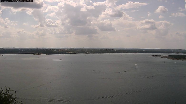 Lake Travis webcam, September 5, 2015 3:10 PM CT