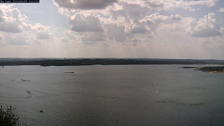 Lake Travis webcam, September 5, 2015 3:20 PM CT