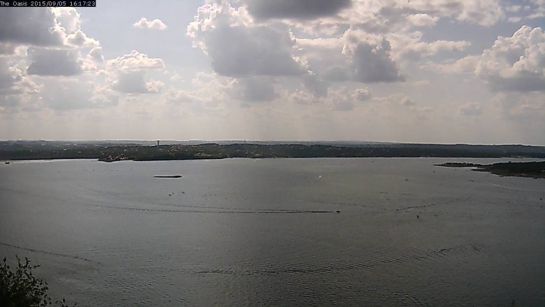 Lake Travis webcam, September 5, 2015 3:25 PM CT