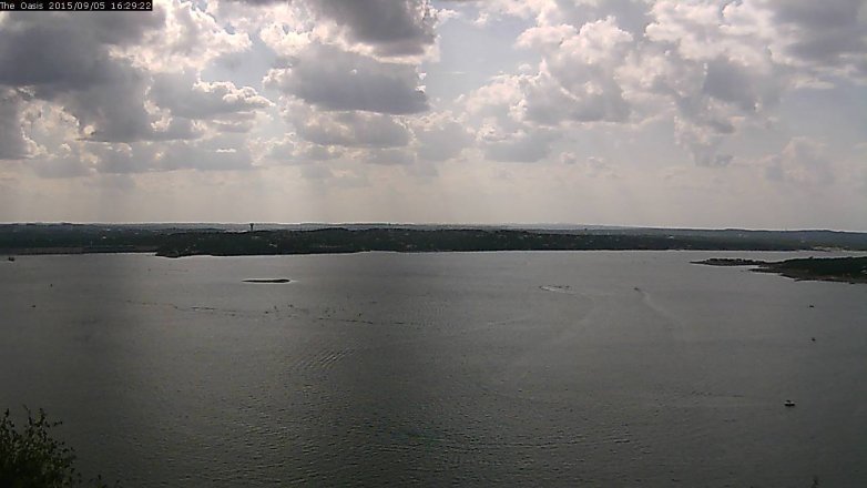 Lake Travis webcam, September 5, 2015 3:35 PM CT