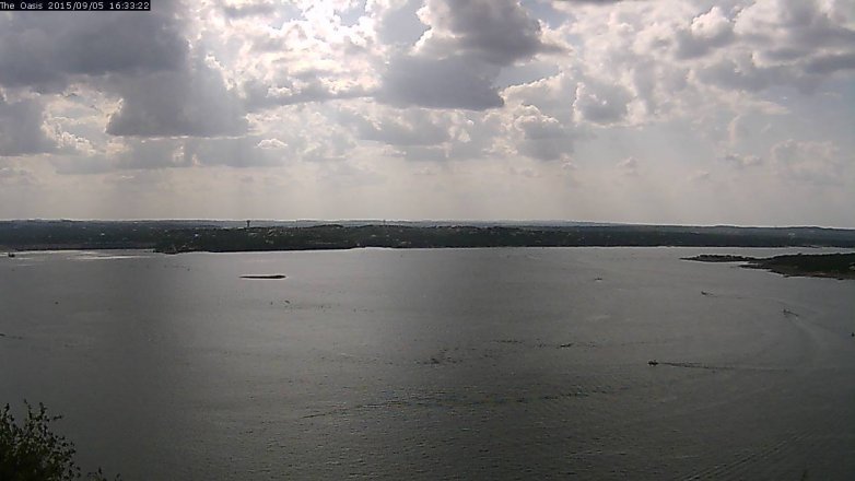 Lake Travis webcam, September 5, 2015 3:40 PM CT