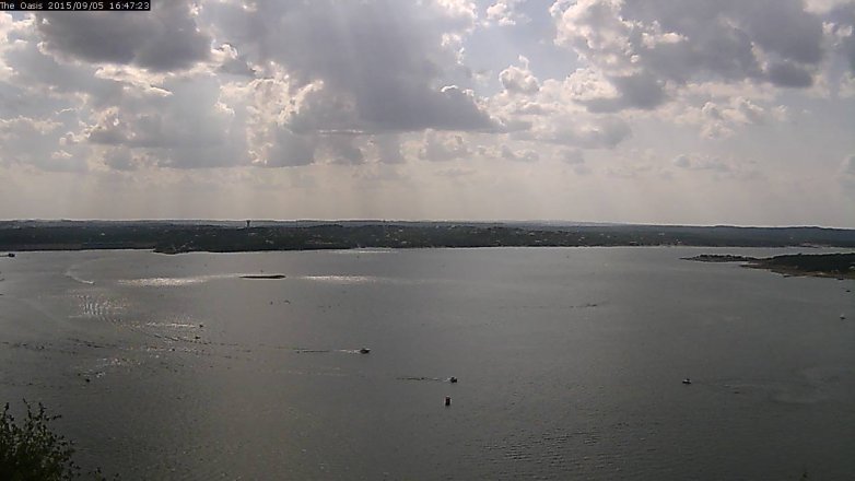 Lake Travis webcam, September 5, 2015 3:55 PM CT