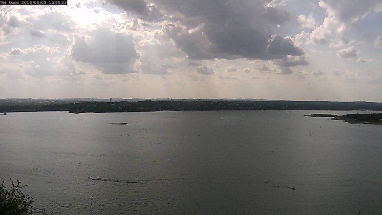 Lake Travis webcam, September 5, 2015 4:00 PM CT