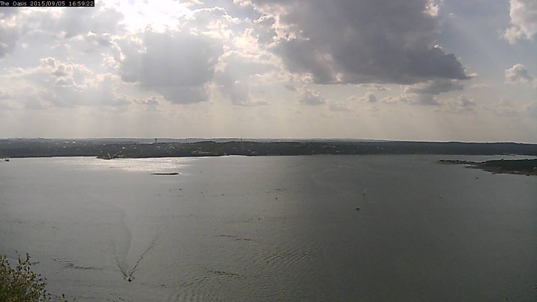 Lake Travis webcam, September 5, 2015 4:05 PM CT