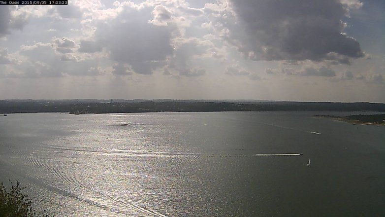 Lake Travis webcam, September 5, 2015 4:10 PM CT