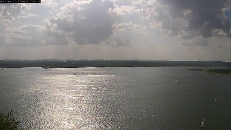 Lake Travis webcam, September 5, 2015 4:15 PM CT