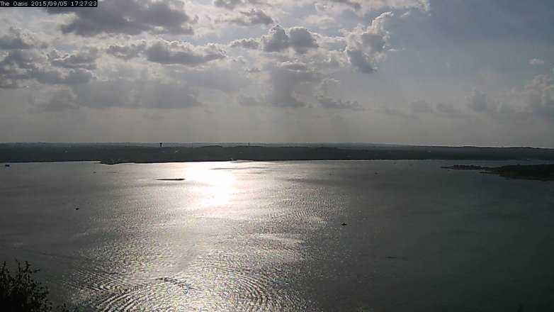 Lake Travis webcam, September 5, 2015 4:35 PM CT