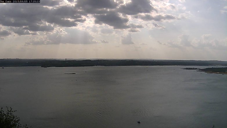 Lake Travis webcam, September 5, 2015 4:40 PM CT