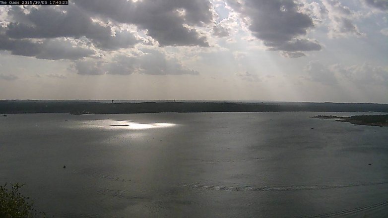 Lake Travis webcam, September 5, 2015 4:50 PM CT