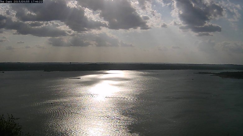 Lake Travis webcam, September 5, 2015 4:55 PM CT