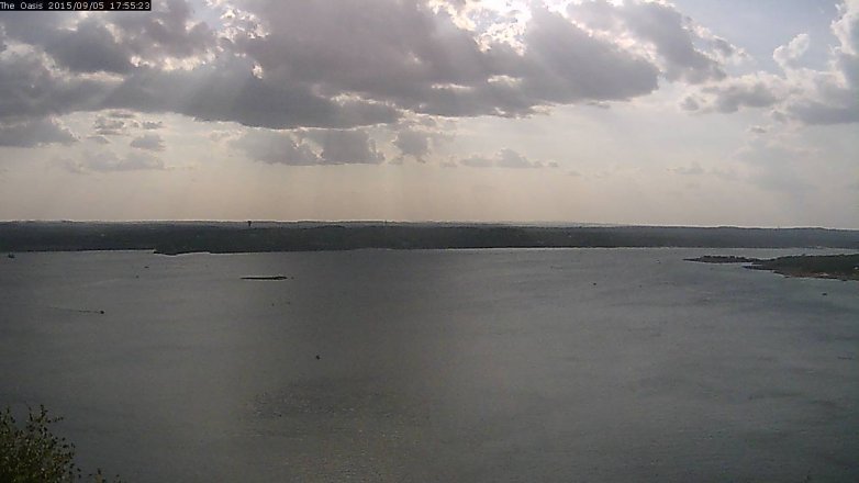 Lake Travis webcam, September 5, 2015 5:00 PM CT