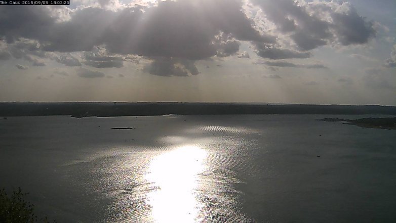 Lake Travis webcam, September 5, 2015 5:10 PM CT
