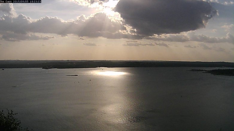 Lake Travis webcam, September 5, 2015 5:30 PM CT