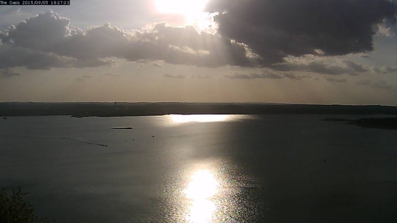 Lake Travis webcam, September 5, 2015 5:35 PM CT