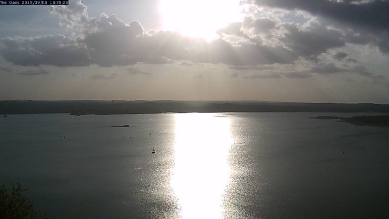 Lake Travis webcam, September 5, 2015 5:40 PM CT
