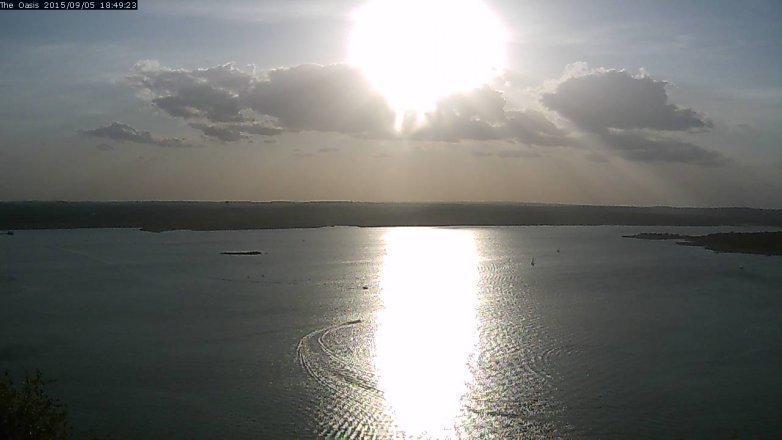 Lake Travis webcam, September 5, 2015 5:55 PM CT