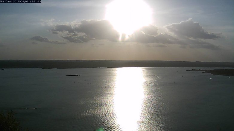 Lake Travis webcam, September 5, 2015 6:00 PM CT