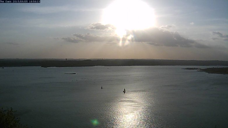 Lake Travis webcam, September 5, 2015 6:05 PM CT