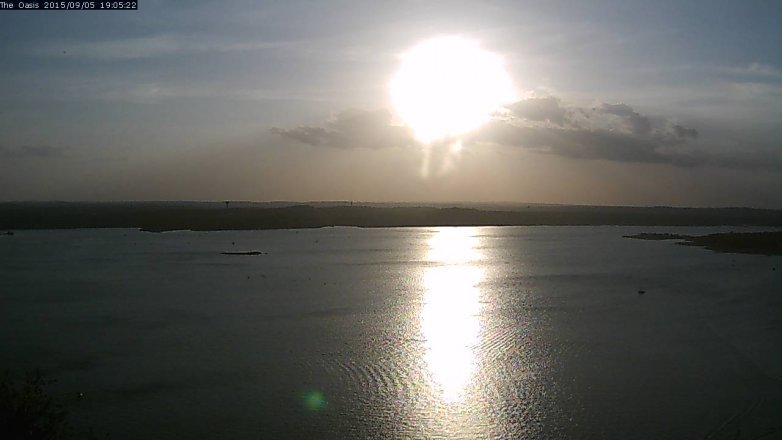 Lake Travis webcam, September 5, 2015 6:10 PM CT