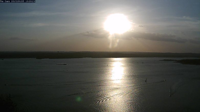 Lake Travis webcam, September 5, 2015 6:15 PM CT