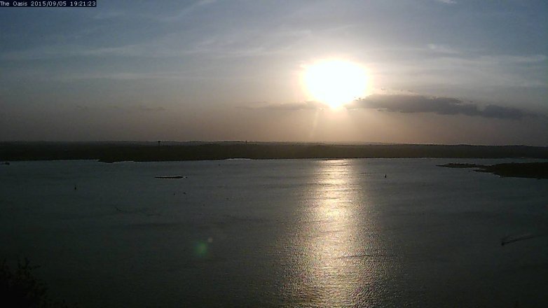 Lake Travis webcam, September 5, 2015 6:30 PM CT