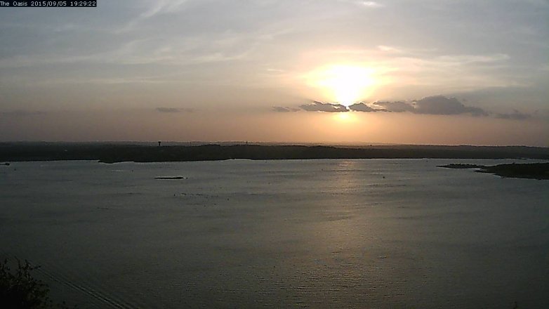 Lake Travis webcam, September 5, 2015 6:35 PM CT