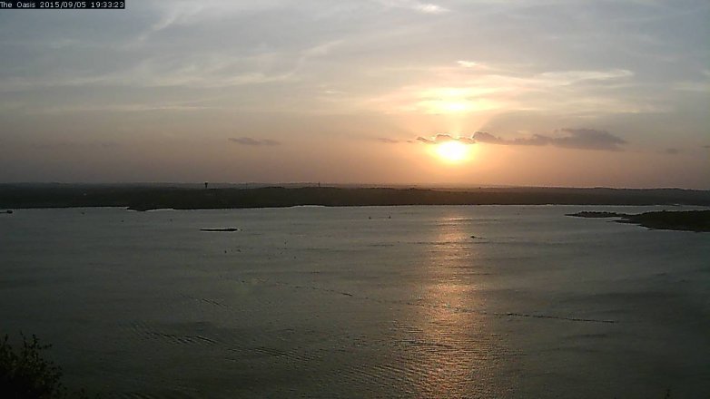 Lake Travis webcam, September 5, 2015 6:40 PM CT