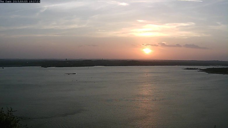 Lake Travis webcam, September 5, 2015 6:45 PM CT