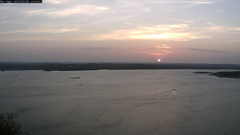 Lake Travis webcam, September 5, 2015 6:50 PM CT