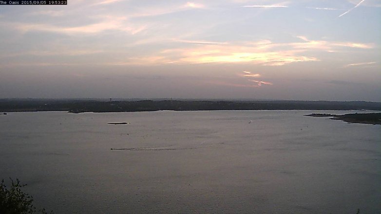 Lake Travis webcam, September 5, 2015 7:00 PM CT