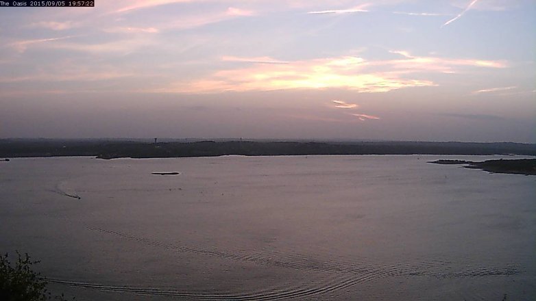 Lake Travis webcam, September 5, 2015 7:05 PM CT