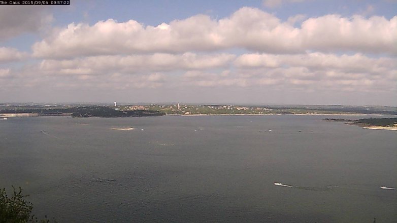 Lake Travis webcam, September 6, 2015 9:05 AM CT