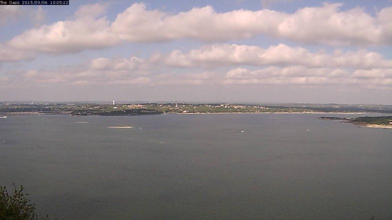 Lake Travis webcam, September 6, 2015 9:10 AM CT