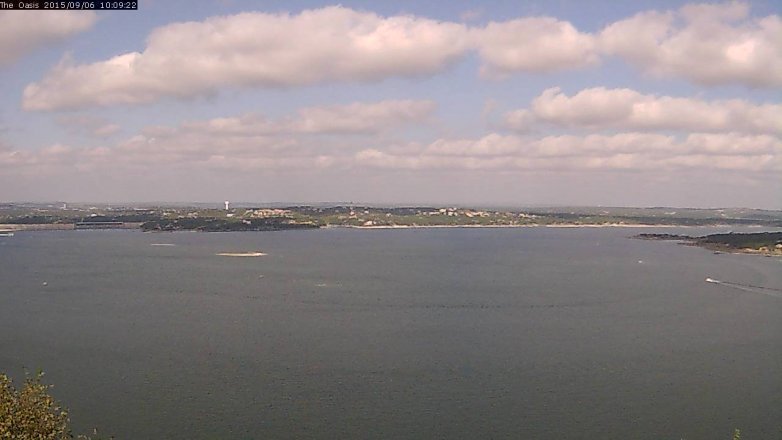 Lake Travis webcam, September 6, 2015 9:15 AM CT