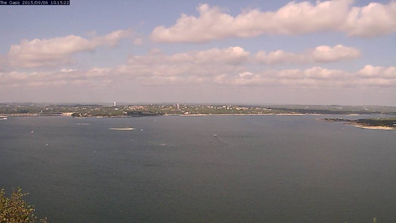 Lake Travis webcam, September 6, 2015 9:20 AM CT