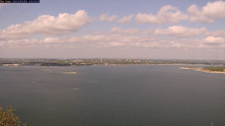 Lake Travis webcam, September 6, 2015 9:25 AM CT